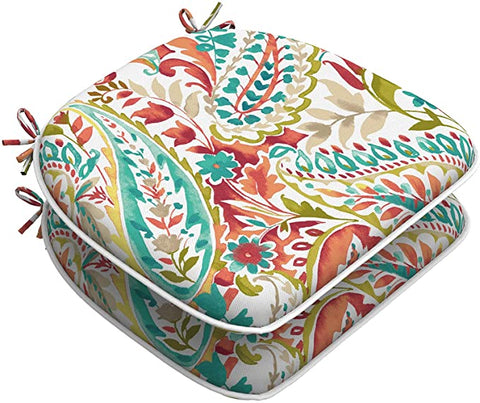 LVTXIII Outdoor Seat Cushions Patio Chair Pads 16"x17" Pretty Paisley