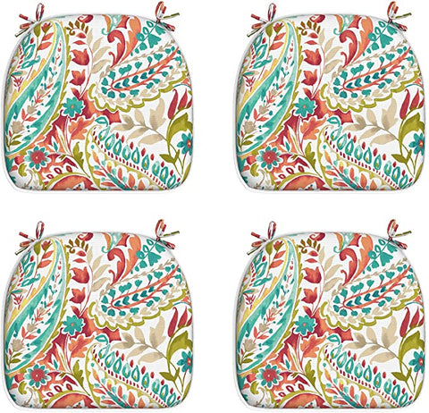 LVTXIII Outdoor Seat Cushions Patio Chair Pads 16"x17" Pretty Paisley