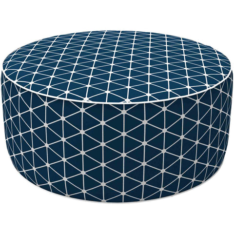 Inflatable Ottoman Geomentry Navy LVTXIII Outdoor