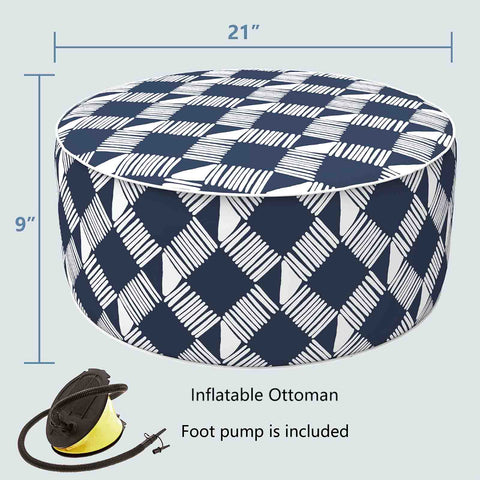 Inflatable Ottoman Knot Navy size