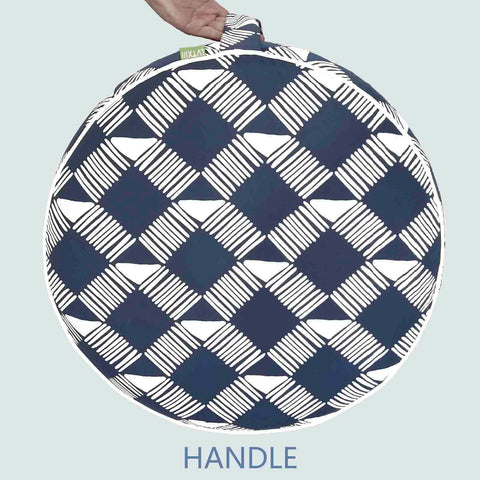 Inflatable Ottoman Knot Navy handle