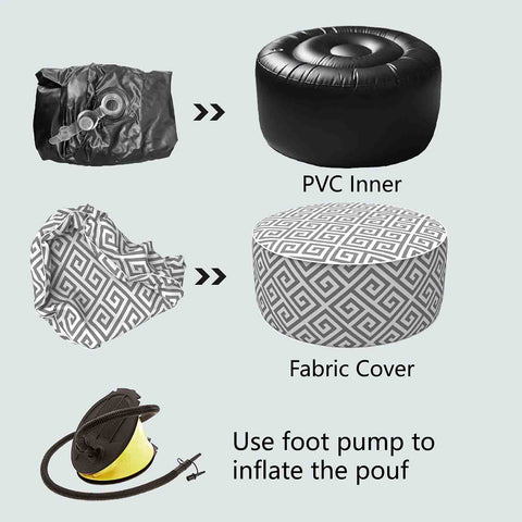 Inflatable Ottoman MagMaze Grey parts