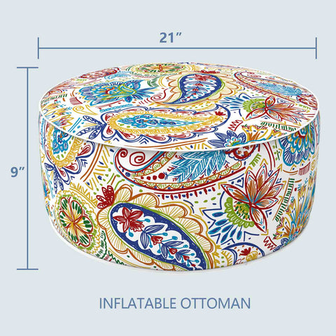 Inflatable Ottoman Paisley Chili LVTXIII Outdoor