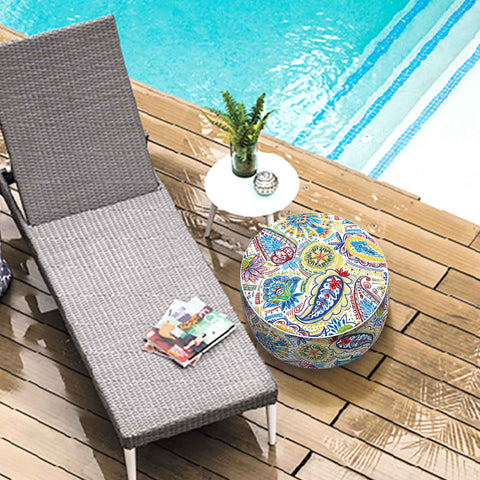 Inflatable Ottoman Paisley Chili LVTXIII Outdoor