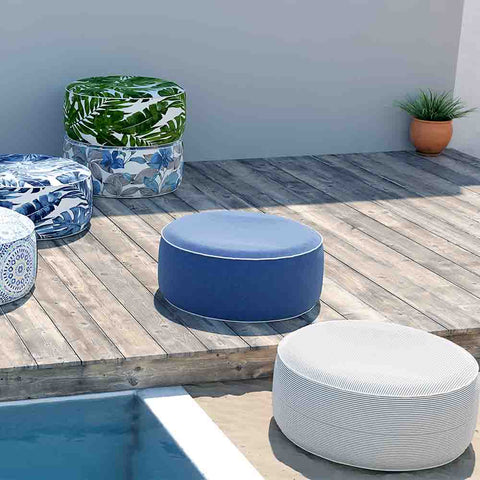 Inflatable Ottoman Stripe Grey pictures