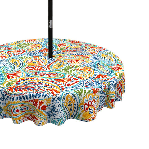 Round Table Covers|LVTXIII Outdoor-Paisley-Multi