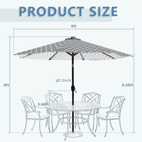 Patio outdoor umbrella Geomentry Grey LVTXIII Outdoor