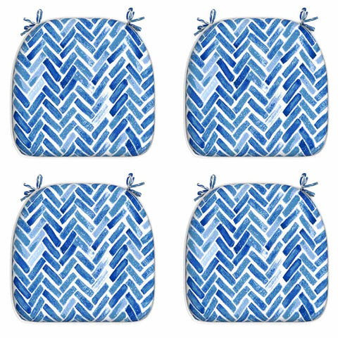 LVTXIII Outdoor Seat Cushions Patio Chair Pads 16"x17" Blue Bricks