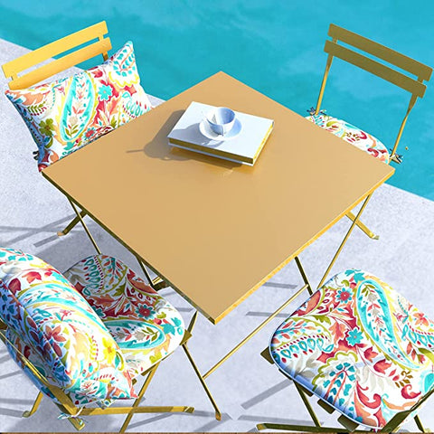 LVTXIII Outdoor Seat Cushions Patio Chair Pads 16"x17" Pretty Paisley