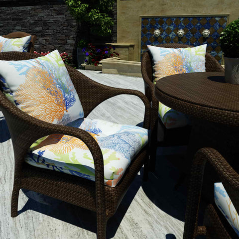 coral outdoor seat cushions garden