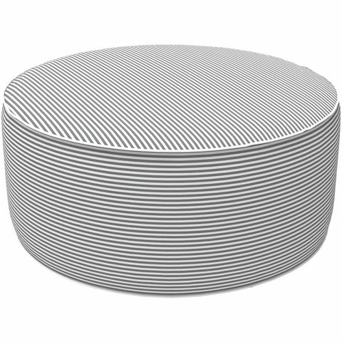 Inflatable Ottoman Stripe Grey