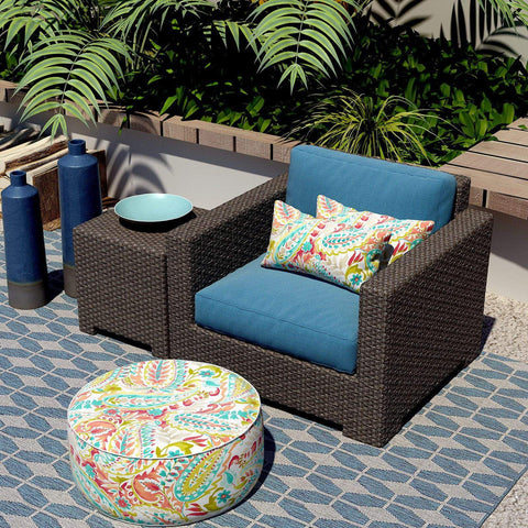 Livingsunrise Lumbar Pillow Covers Livingsunrise Outdoor Decorative Lumbar Pillow Covers 12 x 20 Inch,  Modern Pattern Pillow Case Pack of 2 for Home Patio Garden Sofa Bed Furniture,  Pretty Paisley