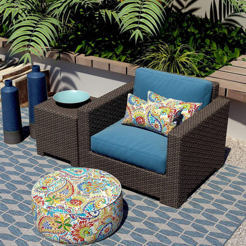 Livingsunrise Lumbar Pillow Covers Livingsunrise Outdoor/Indoor Lumbar Pillow Case Covers,  12" x 20" Patio Garden Decorative Lumbar Pillow Covers Pack of 2 for Outdoor Home Patio Furniture Use,  Paisley Chili