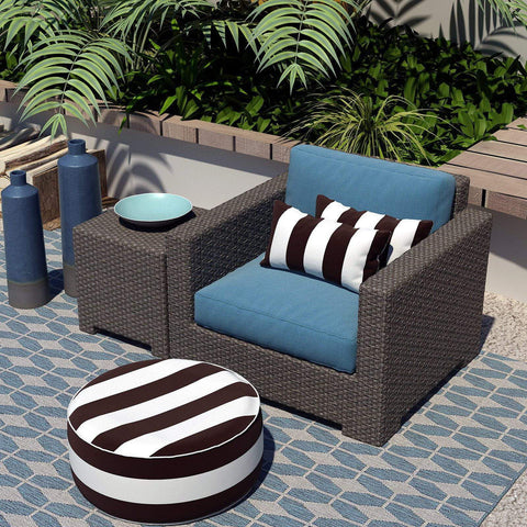 Livingsunrise Lumbar Pillow Covers Livingsunrise Outdoor/Indoor Lumbar Pillow Case Covers,  12" x 20" Patio Garden Decorative Lumbar Pillow Covers Pack of 2 for Outdoor Home Patio Furniture Use Cabana Black