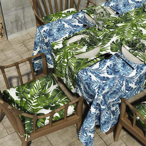 Livingsunrise Square Tufted Seat Cushions Livingsunrise Indoor/Outdoor Square Tufted Wicker Seat Cushions Pack of 2,  Patio Decorative Thick Chair Pads Seat Cushions Set for Patio Garden Home,  19"x19"x5",  Palm Green