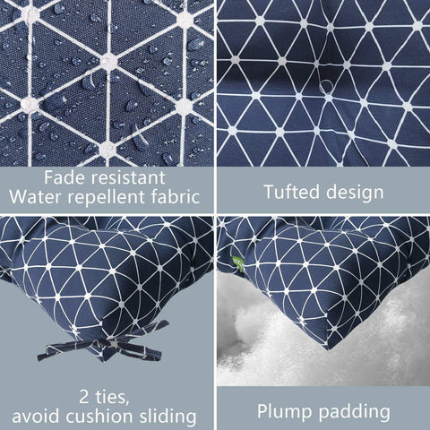navy outdoor seat cushions waterproof