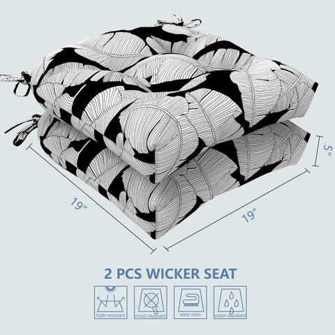 black and white seat cushions outdoor 19x19