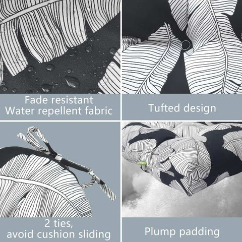 black and white seat cushions outdoor water repellent