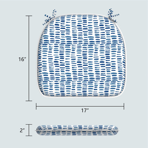 LVTXIII Outdoor Seat Cushions Patio Chair Pads 16"x17" Blue Pebble