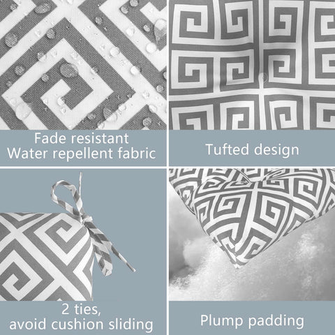 square chair pads with ties
