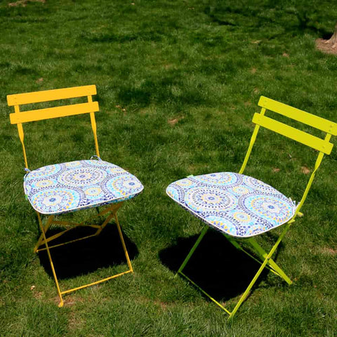 tufted chair pads with ties outdoor