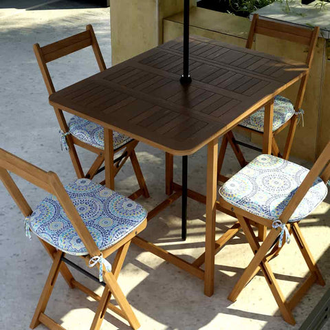 tufted chair pads with ties patio