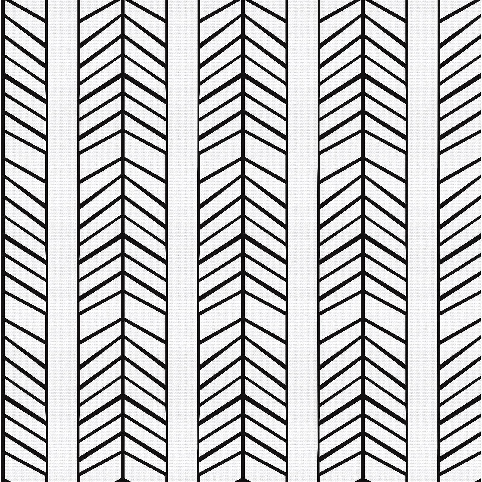 Herringbone Black White