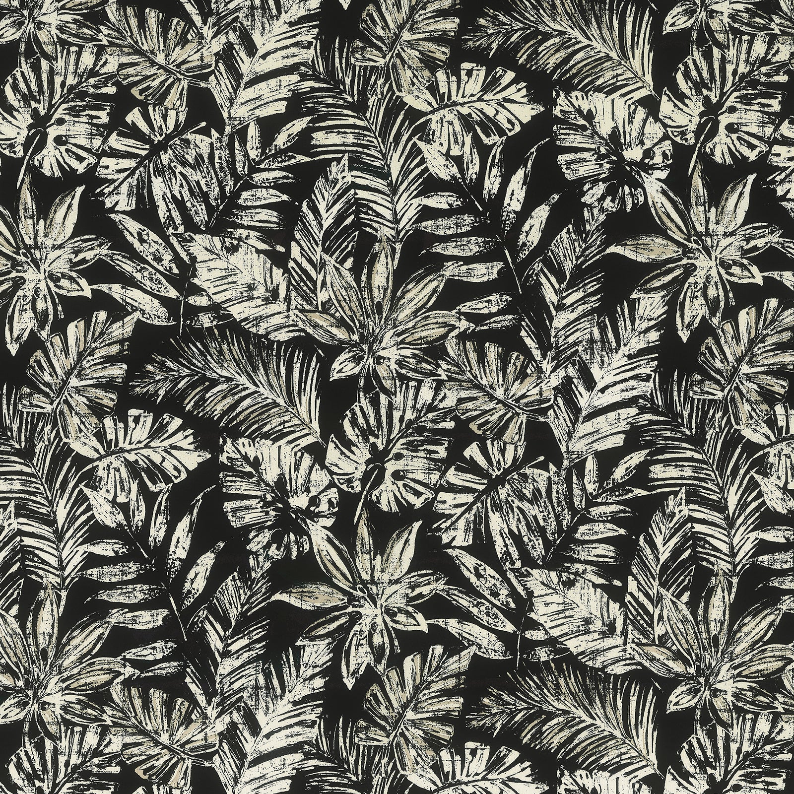 Tropical Leaf Black