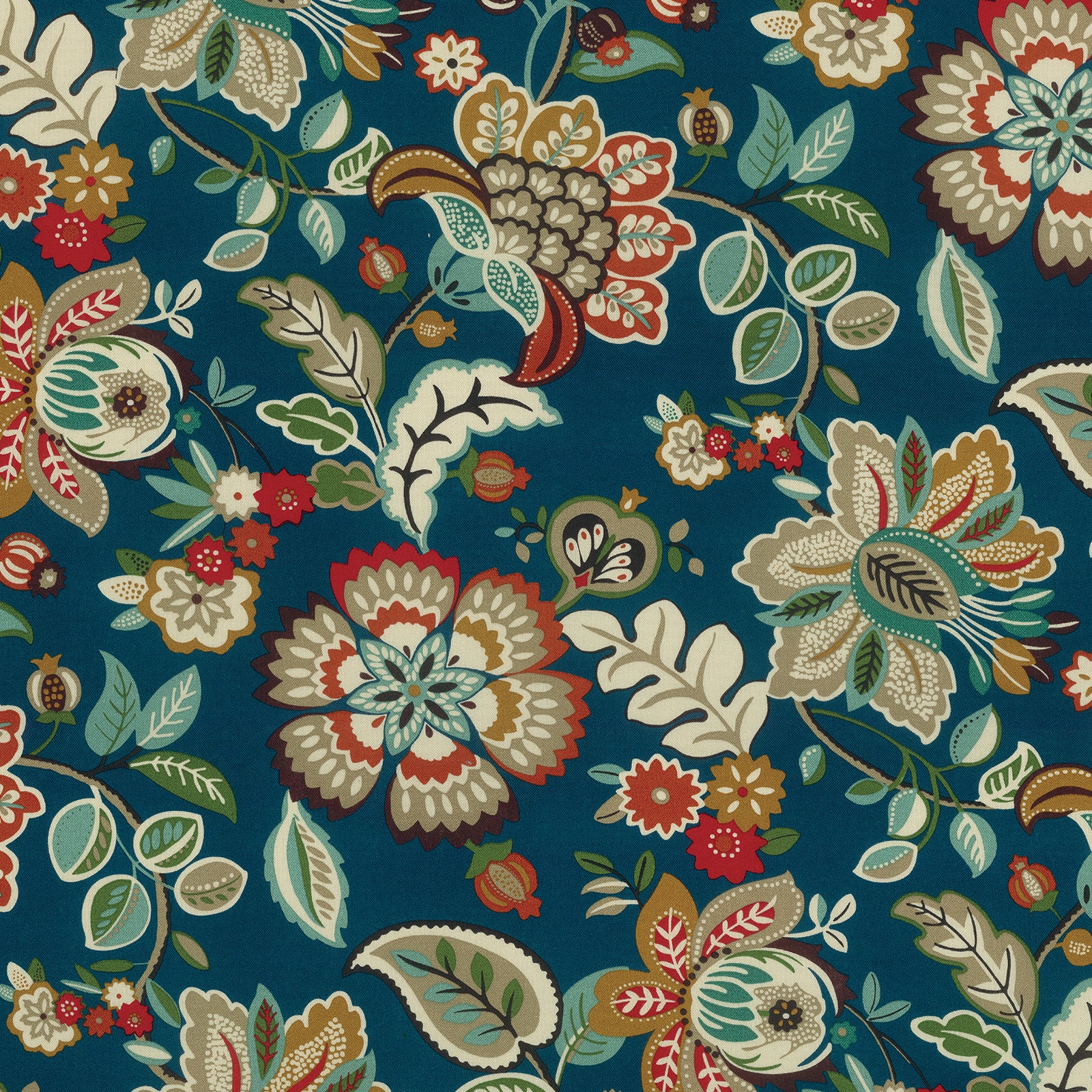 Teal Chinoiserie Floral