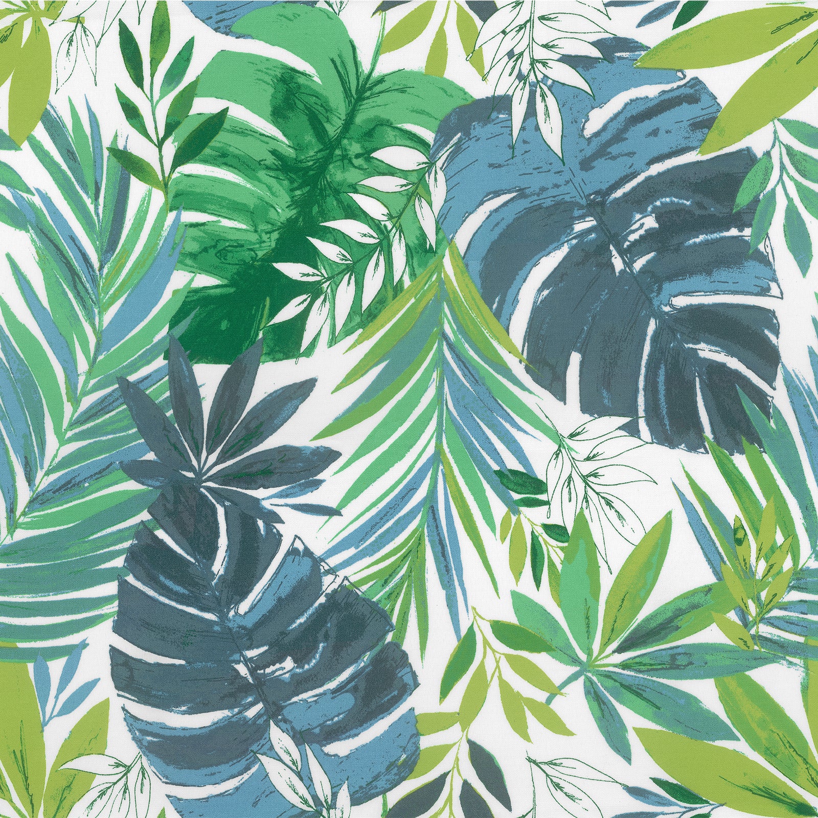 Blue Green Tropical Leaves