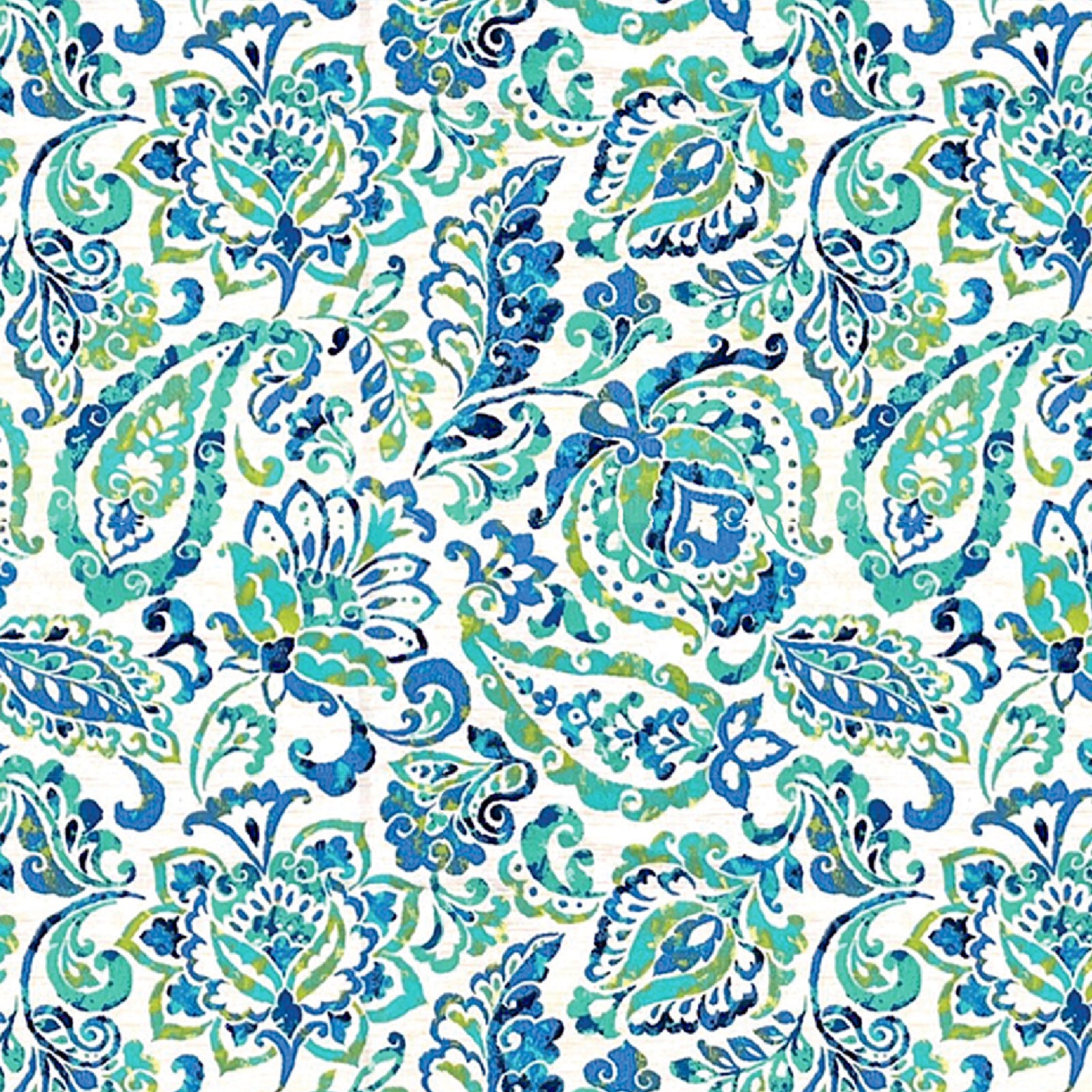 Teal Paisley