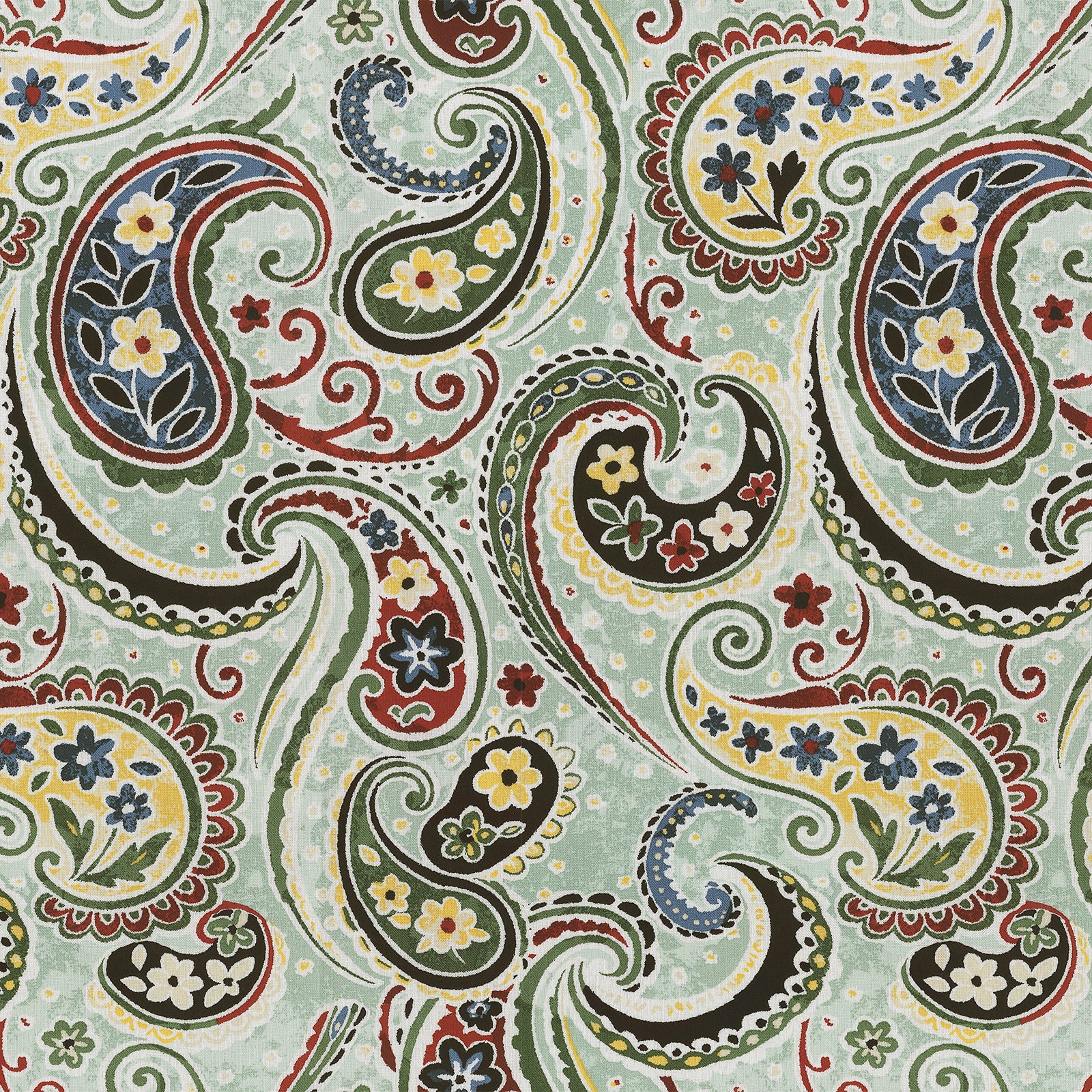 Sage Paisley Scroll