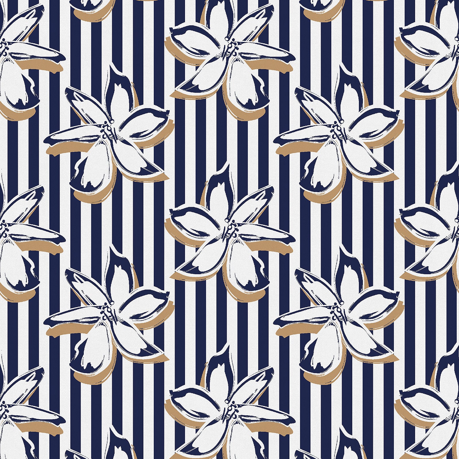 Navy Stripe Floral