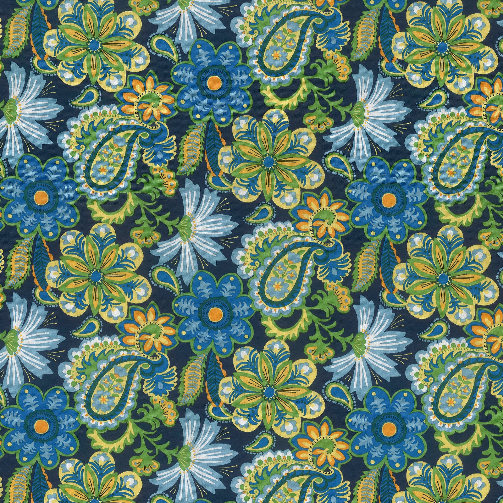 Midnight Paisley Garden