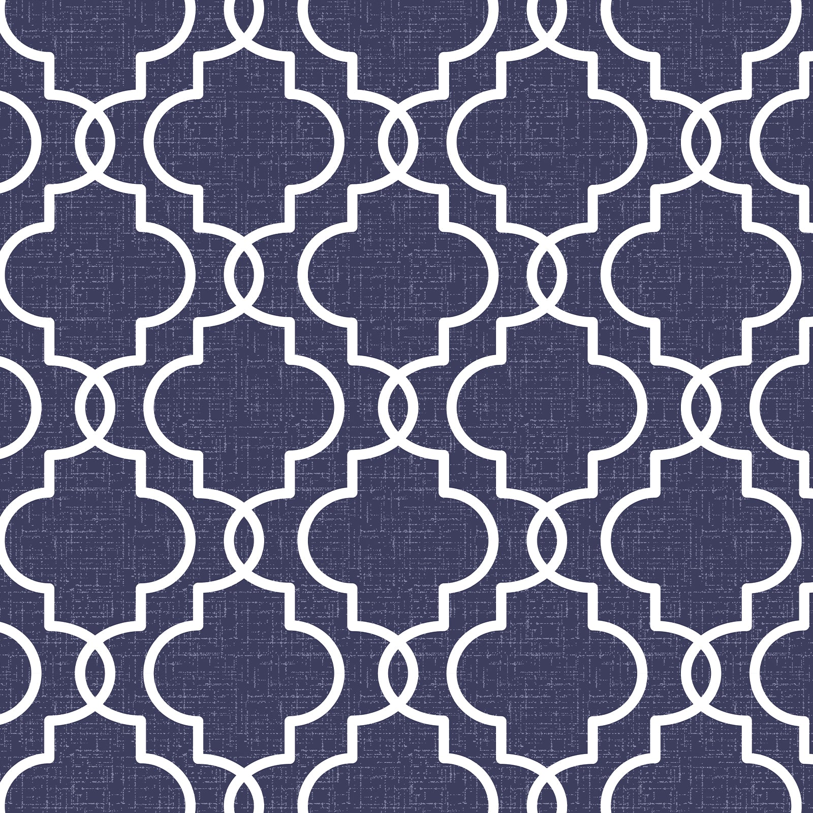 Navy Arabesque Trellis